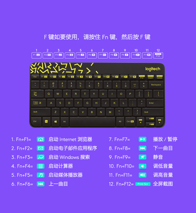 罗技（Logitech）MK240 Nano 键鼠套装 无线键鼠套装 办公键鼠套装  带无线2.4G接收器黑色