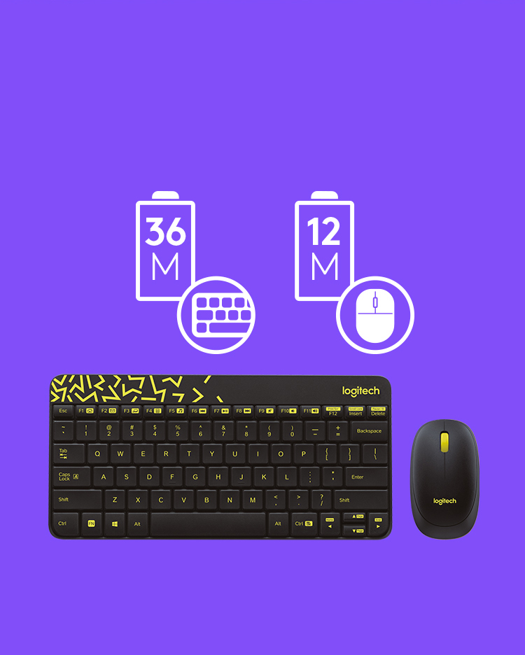 罗技（Logitech）MK240 Nano 键鼠套装 无线键鼠套装 办公键鼠套装  带无线2.4G接收器黑色