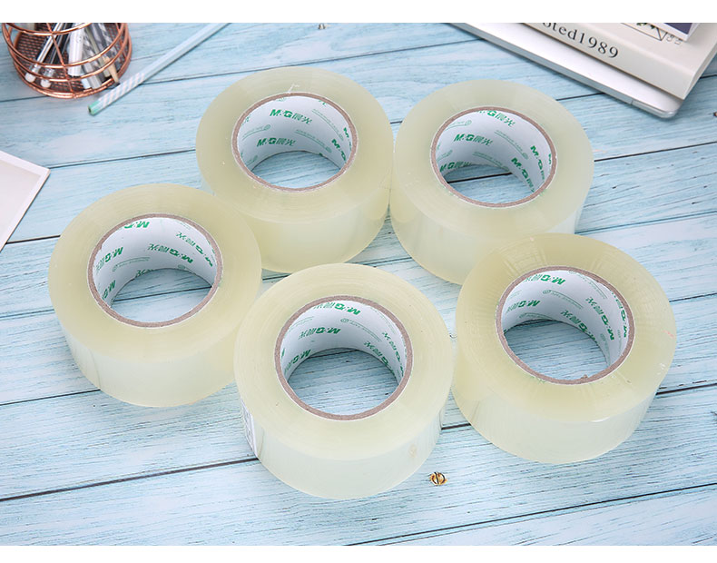 晨光(M&G)文具45um透明封箱胶带 宽60mm*200y(总长914米) 5卷装AJD95792