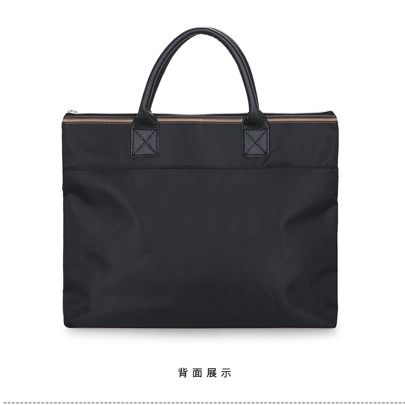 斯莫尔（SIMOER）SL-1714 黑色 大容量商务文件袋手提资料袋立体文件包会议袋培训包 2个装