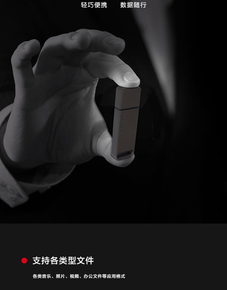联想（thinkplus）32GB USB3.1高速传输U盘 移动闪存金属商务便携U盘 TU100 灰色