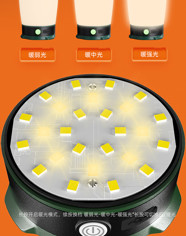 神火（supfire）营地灯露营LED可充电多功能便携挂灯钓鱼灯应急灯T31