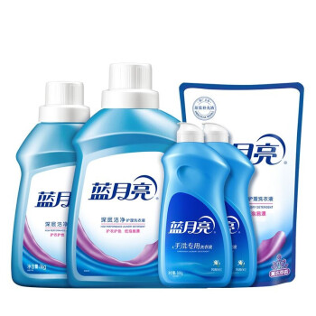 蓝月亮洗衣液组合洁净薰2kg+洁净薰1kg瓶装+洁净薰1kg袋装+手洗500g*2