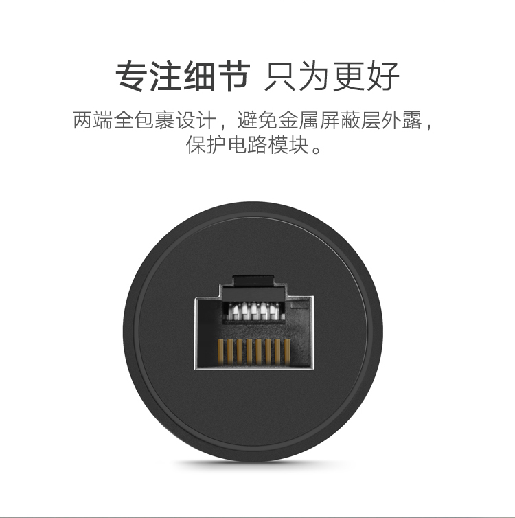 绿联（UGREEN）网线连接器 RJ45网线接头延长器线防雷 千兆网络模块对接器 5/6/7类网线水晶头直通头 白20391