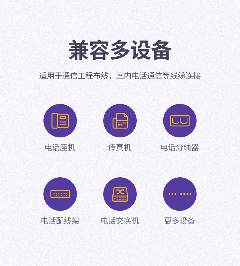 绿联（UGREEN）电话水晶头 6P2C电话线接头 RJ11接口水晶头 2芯语音电话线连接插头 100个装 80106