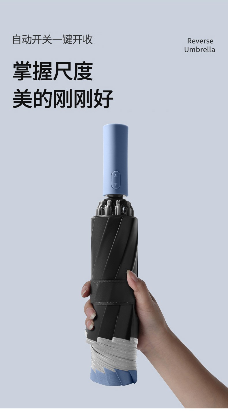 三极户外(Tri-polar)TP7027全自动晴雨伞遮阳遮光折叠太阳伞黑胶8K三折伞嫩芽绿（自动）58*8k
