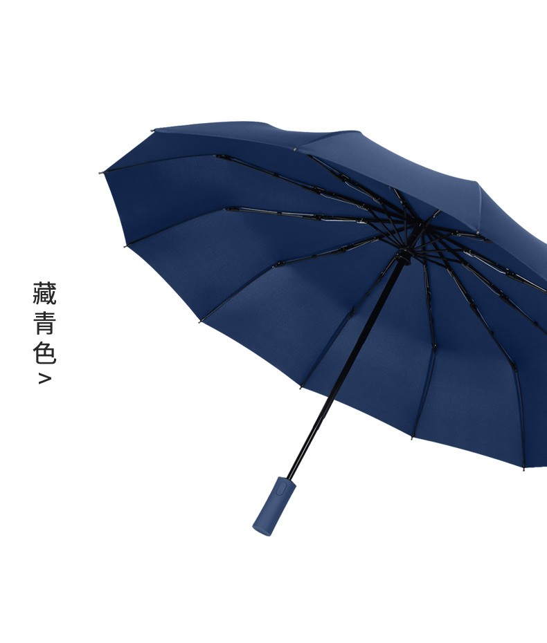 三极户外(Tri-polar)TP7033全自动雨伞折叠男女开收大号十二骨双层黑胶晴雨两用伞三折伞星空黑碰击布60*12k
