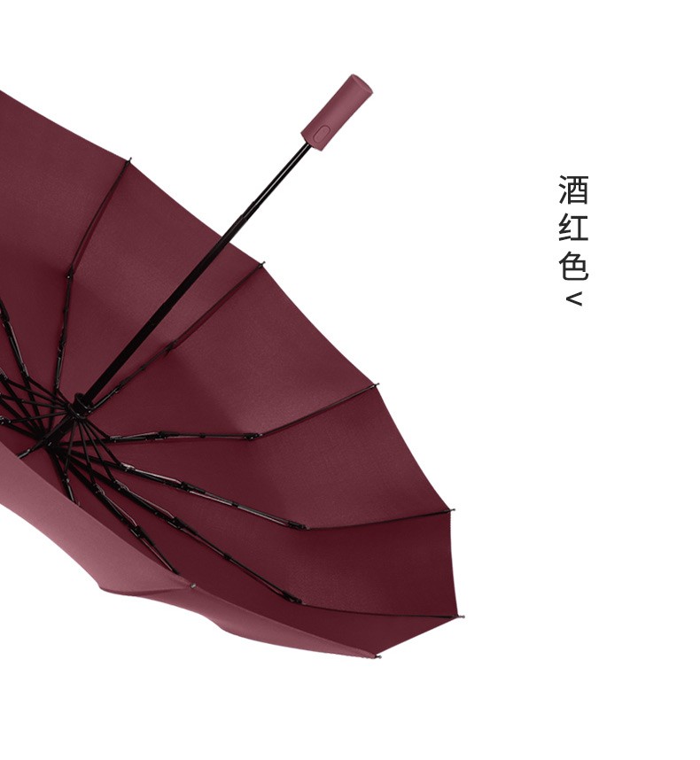 三极户外(Tri-polar)TP7033全自动雨伞折叠男女开收大号十二骨双层黑胶晴雨两用伞三折伞星空黑碰击布60*12k
