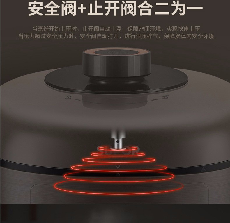 苏泊尔（SUPOR）双内胆电高压锅 开盖收汁智能预约无水焗电压力煲 电压力锅 5L SY-50FC02