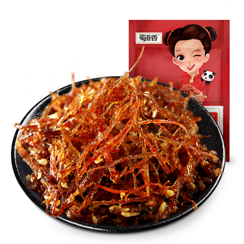 蜀道香 办公室休闲零食 网红小吃 灯影牛肉丝88g*3袋