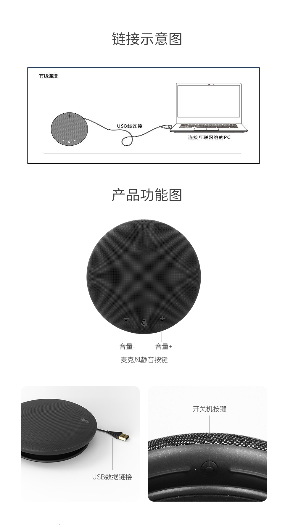 开米乐 USB视频会议无线会议麦克风系统 M55（USB有线版）