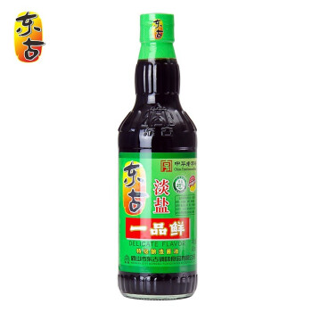 东古淡盐一品鲜酱油淡盐生抽酱油炒菜淡酱油凉拌海鲜蘸酱495ml*2