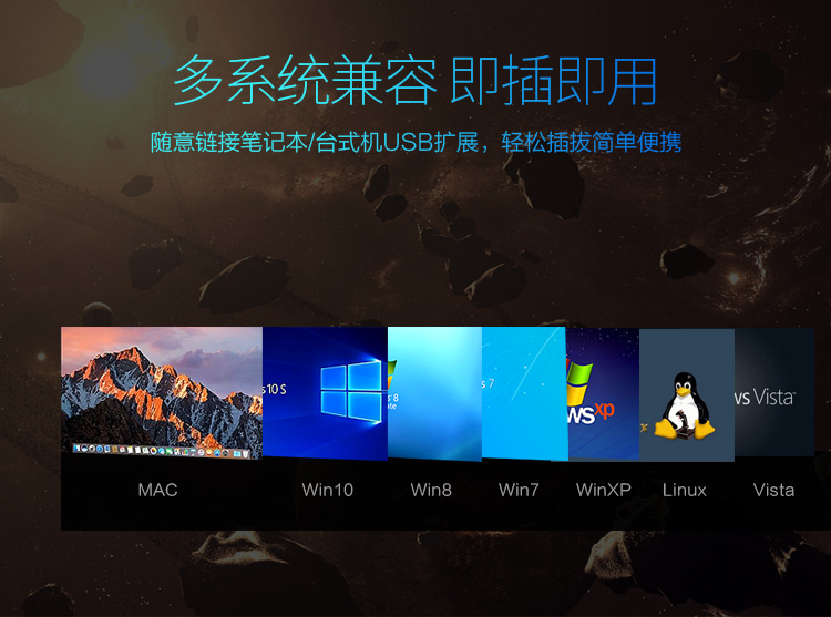 联想（Lenovo）USB-A集线器高速4口HUB多接口扩展坞转换器 A601 1M 1个