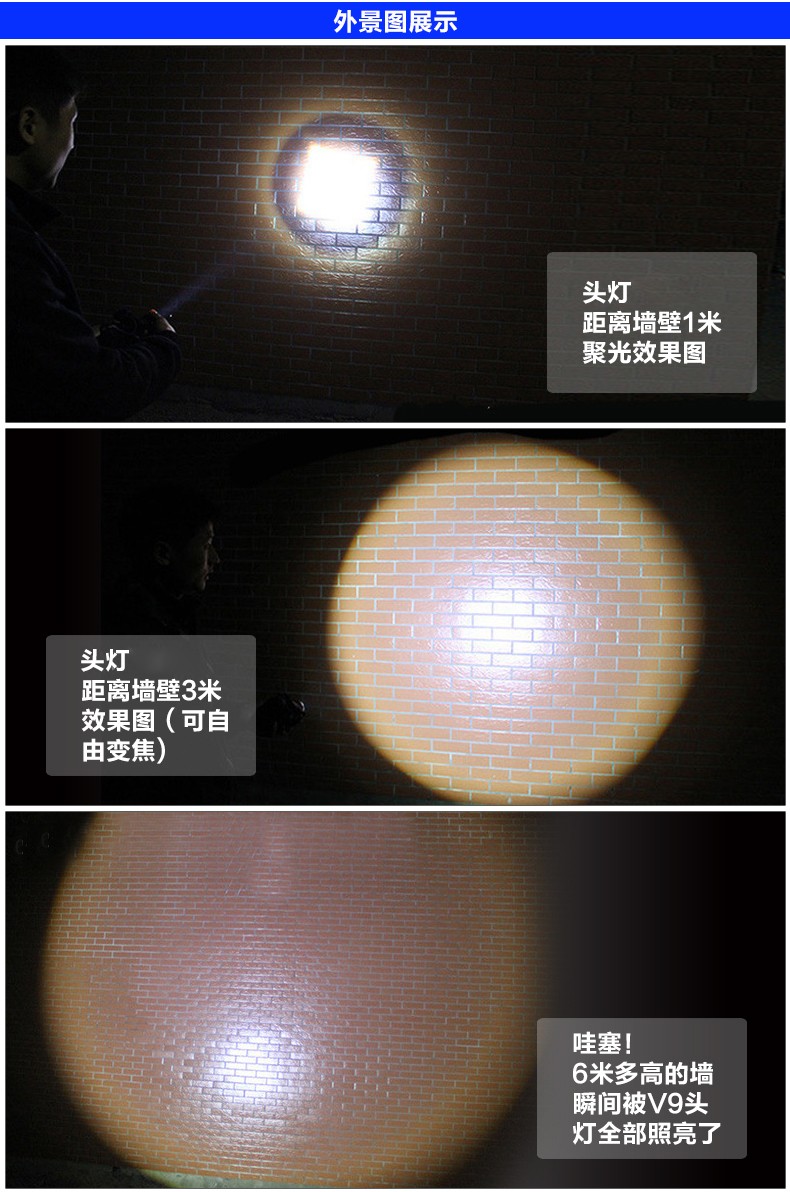 三极户外(Tri-polar)TP3336 头灯户外钓鱼头戴式强光充电亮防水迷你LED头戴灯头灯+两节电池+直充