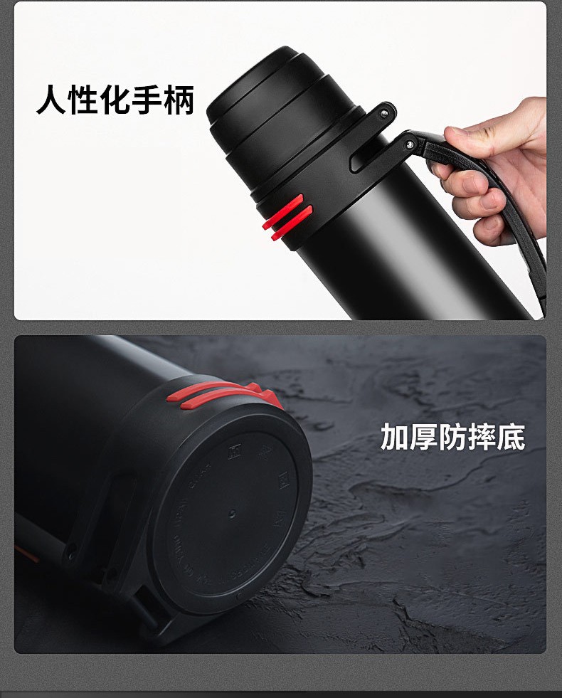 三极户外（Tri-polar）TP3622 户外车载旅行壶大容量真空保温壶304不锈钢保温杯5L睿智黑
