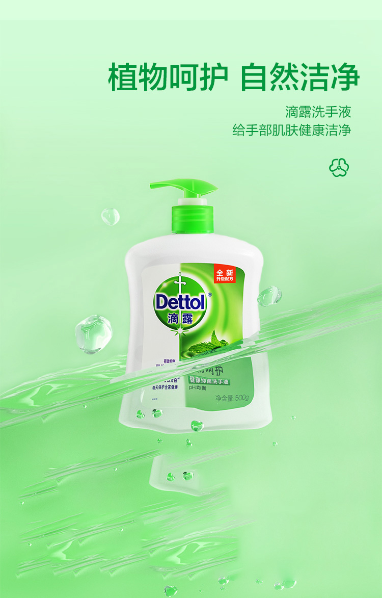 滴露健康洗手液自然清新500g