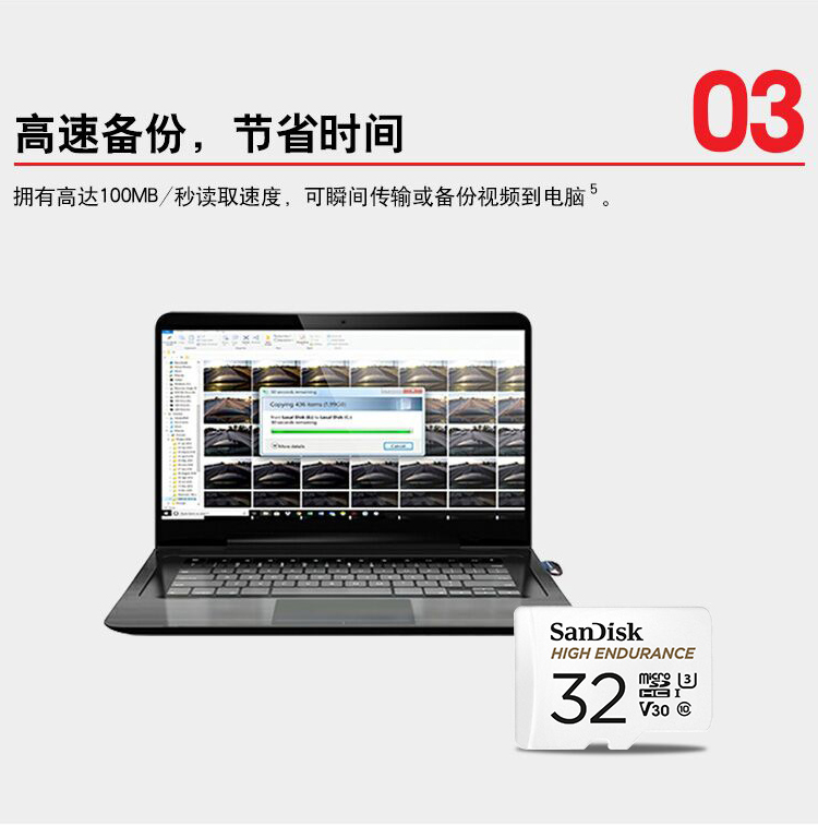 闪迪（SanDisk）SDSQQNR-032G-ZN6IA 存储卡 行车记录仪&安防监控 高度耐用 家庭监控的上佳选择