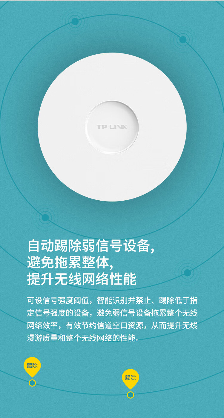TP-LINK 普联1900M双频千兆无线吸顶AP TL-AP1907GC-PoE/DC易展版 企业级酒店别墅wifi接入 WDR7660