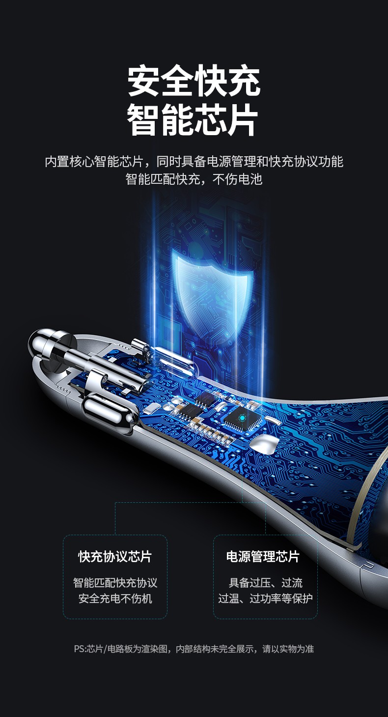 绿联车载充电器苹果PD20W快充汽车点烟器电源转换分线器一拖三车型通用iPhone华为小米 苹果安卓同快充60712