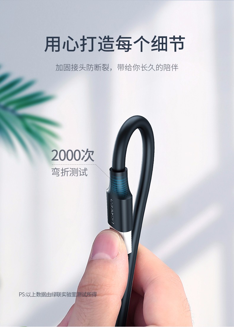 绿联两条装 USB数据线公对公 双头移动硬盘盒连接线 电脑散热器电视机顶盒刷机对接线 -黑色 1.5米 10310
