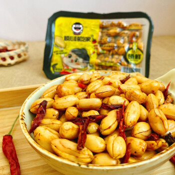 嗨吃家方便速食食品休闲零食小吃 麻辣味花生248g*3盒
