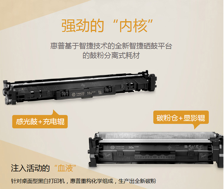 惠普（HP）A4黑白三合一打印机多功能自动双面打印一体机家用商用小型办公 M227d