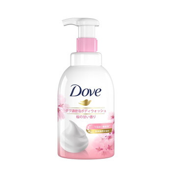 多芬(DOVE)樱花甜香浓密沐浴泡泡沐浴露400ml*2