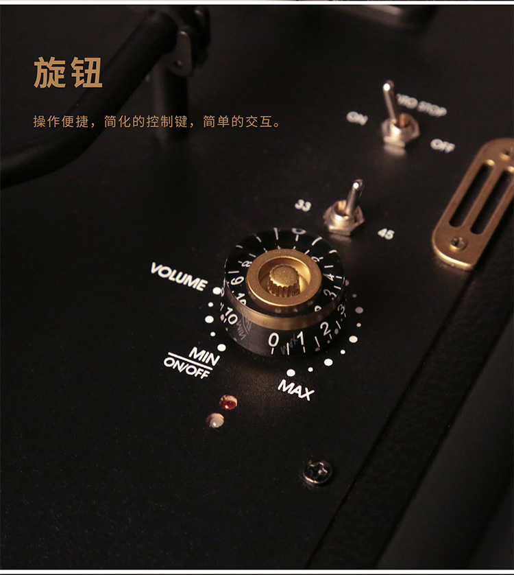 巫 （wu）黑胶唱片机 1900音箱 仿古电唱机LP黑胶唱机原装铁三角动磁唱头可充电 1900升级版棕色