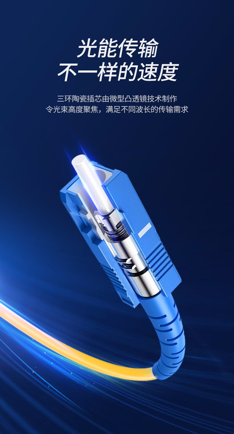 绿联（80382）SC-LC-ST-FC电信网络级宽带成品单模单芯光纤线缆预埋入户室内外收发器尾纤 ST-ST光纤跳线 3米
