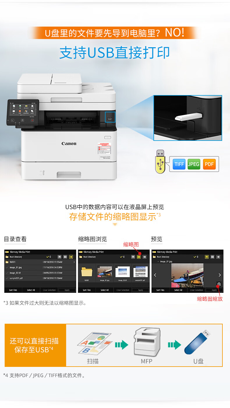 佳能（Canon）黑白激光A4打印机复印机扫描双面商用办公一体机 MF443DW (38页/分钟)