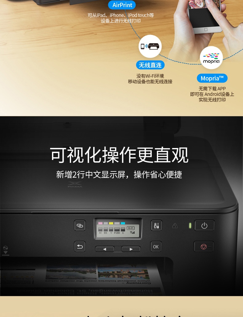 佳能（Canon）时尚智能喷墨打印机 TS708t （双面打印/WIFI）