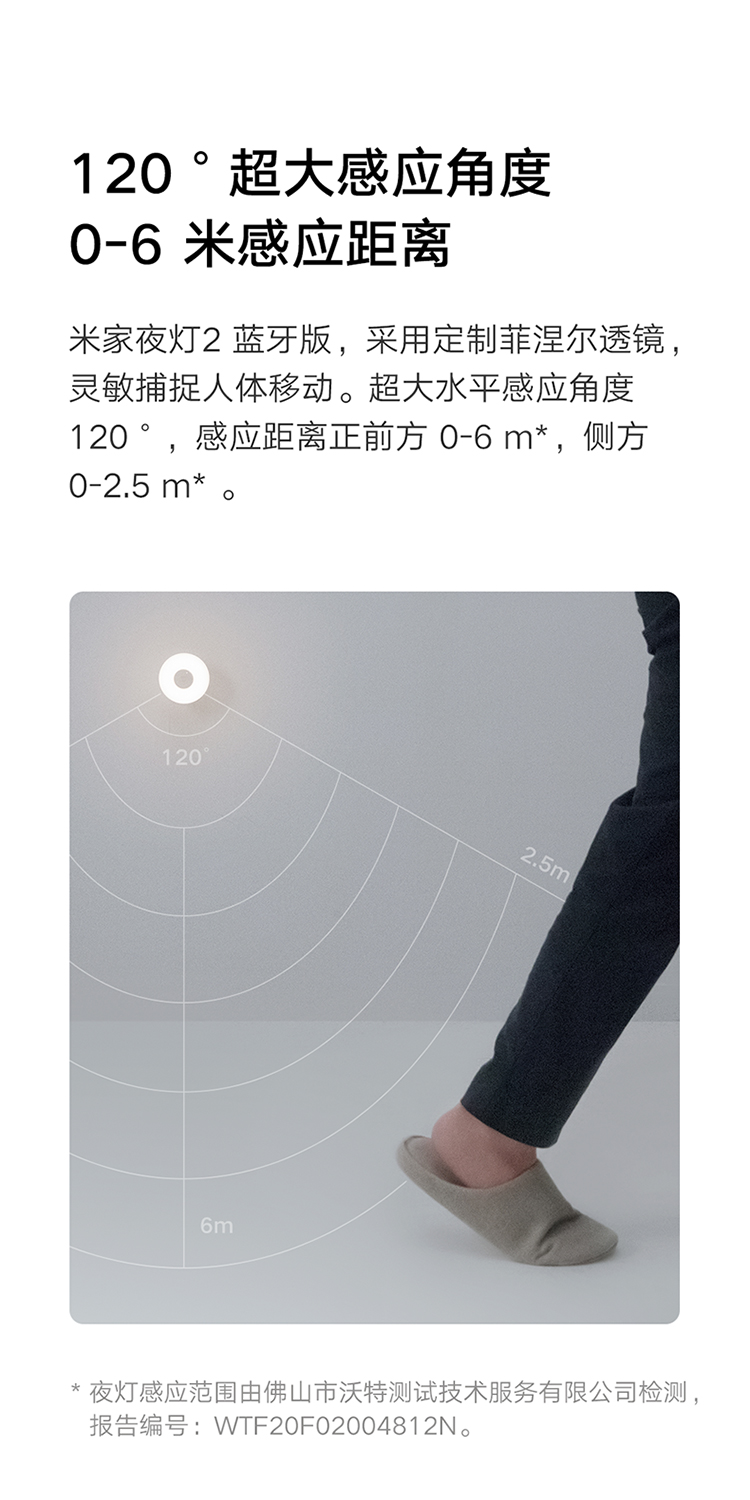 米家夜灯2 蓝牙版 智能联动360°旋转 智能夜灯人体/光线传感器3合1