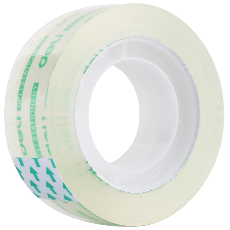得力（deli）学生文具胶带 小卷胶带 透明彩色窄胶布 办公用品 30064(18mm*20y) 8卷/筒 3筒装