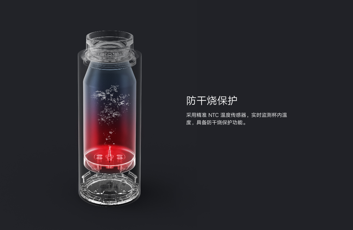 米家 小米电热杯 便携迷你烧水壶 家用出差旅行车载电热水壶 304不锈钢真空侧壁保温