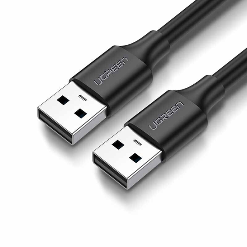 绿联（UGREEN）USB2.0数据线公对公 笔记本接散热器工业机顶盒 3米 黑 30136