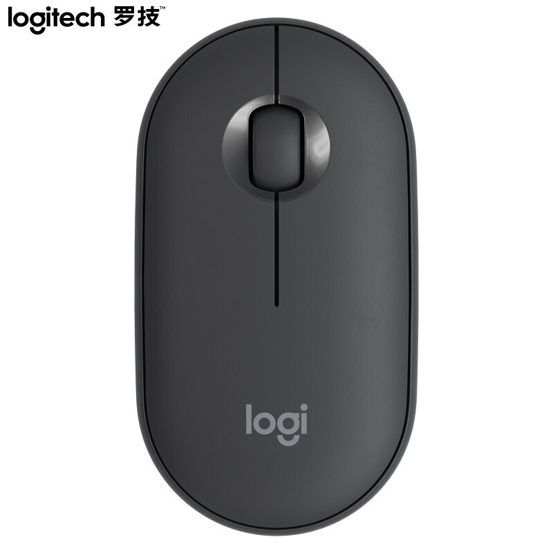 罗技（Logitech）Pebble鹅卵石 鼠标 无线蓝牙鼠标 办公鼠标  便携鼠标 对称鼠标 黑