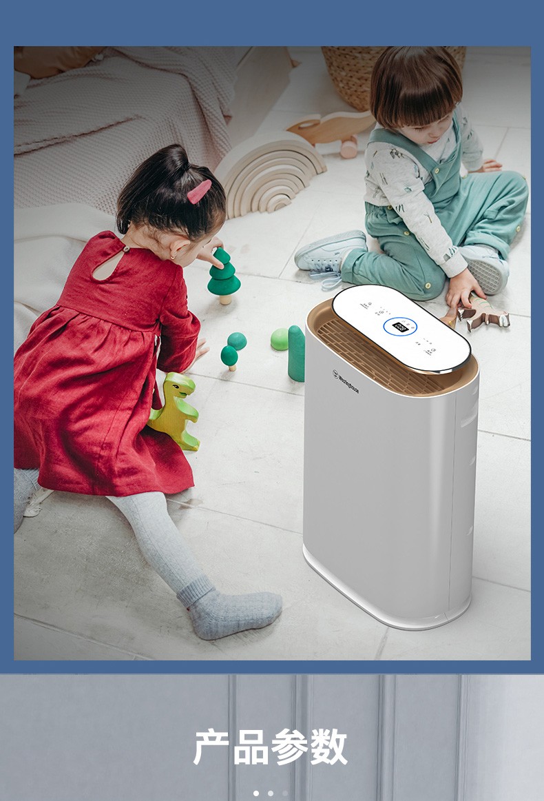 西屋(Westinghouse)空气净化器 家用办公净化机器AWT-3700