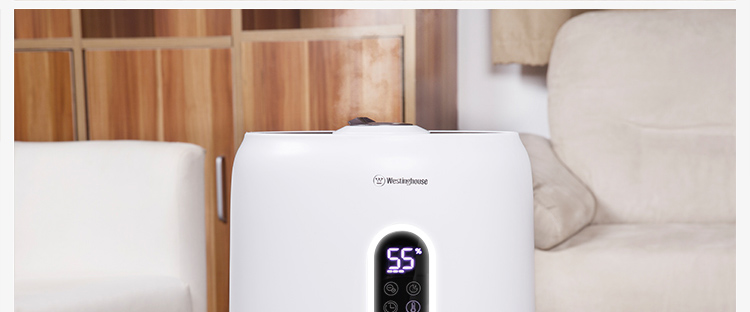 西屋(Westinghouse)加湿器卧室家用办公室上加水4升容量迷你桌面热雾加湿机WHT-4000K
