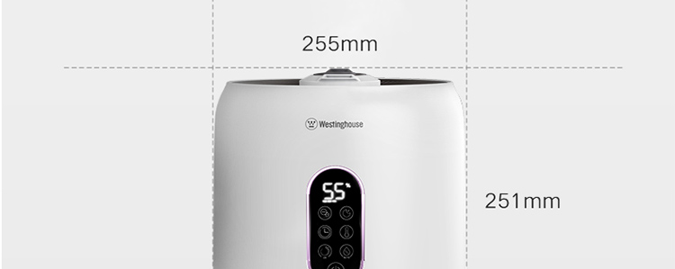 西屋(Westinghouse)加湿器卧室家用办公室上加水4升容量迷你桌面热雾加湿机WHT-4000K