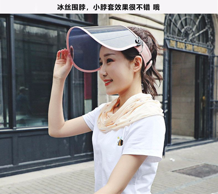 安丹迪（Adandyish）护颈防晒丝巾面罩 夏秋季户外骑行女口罩时尚印花开车遮阳围脖 碎花蓝