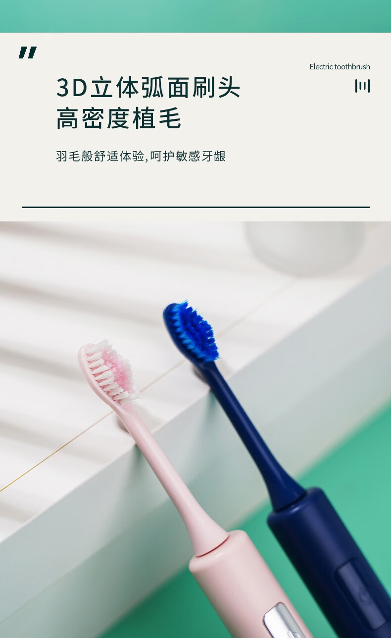 上亨（shangheng）电动牙刷声波震动磁悬浮马达电动牙刷成人美国杜邦软毛刷头情侣学生款男女通用黄SHZH-009