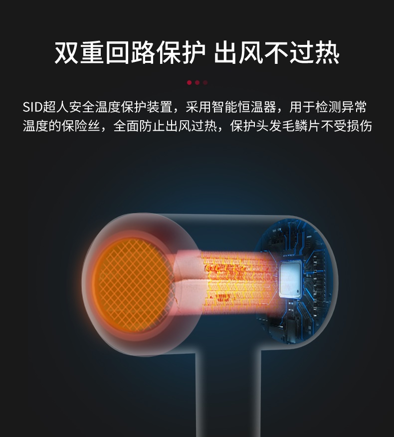 超人（SID）电吹风负离子小巧型家用大功率学生便携式护发吹风机女RD2030