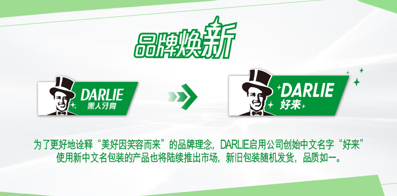 好来（DARLIE）（原黑人）牙膏清新口气 防蛀固齿 双重薄荷2只装240g