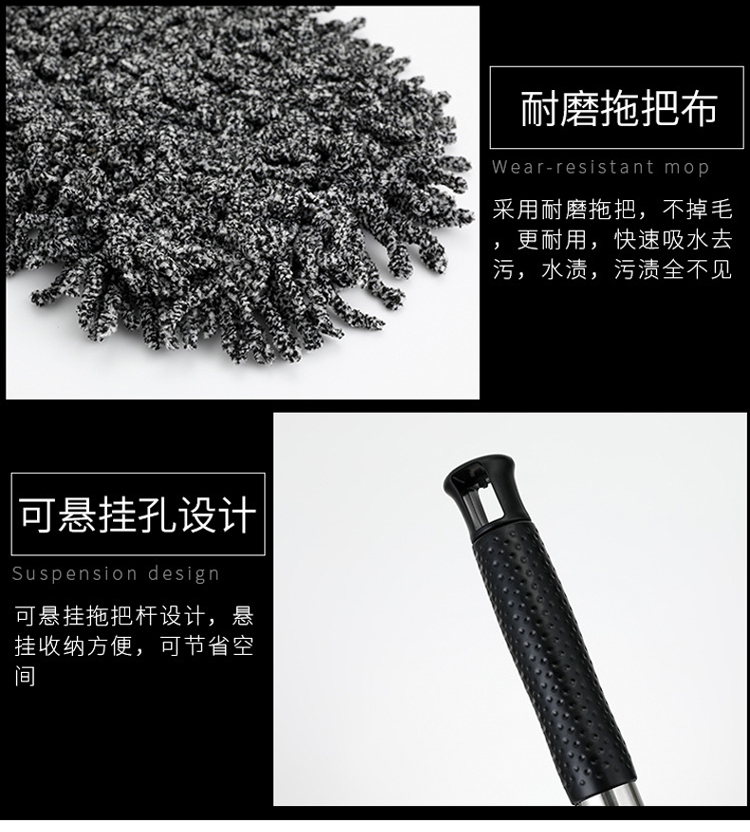 兰诗 YMJ-F048 不锈钢杆纤维套布平板拖把 酒店物业办公室商用大号尘推 70cm 5个装