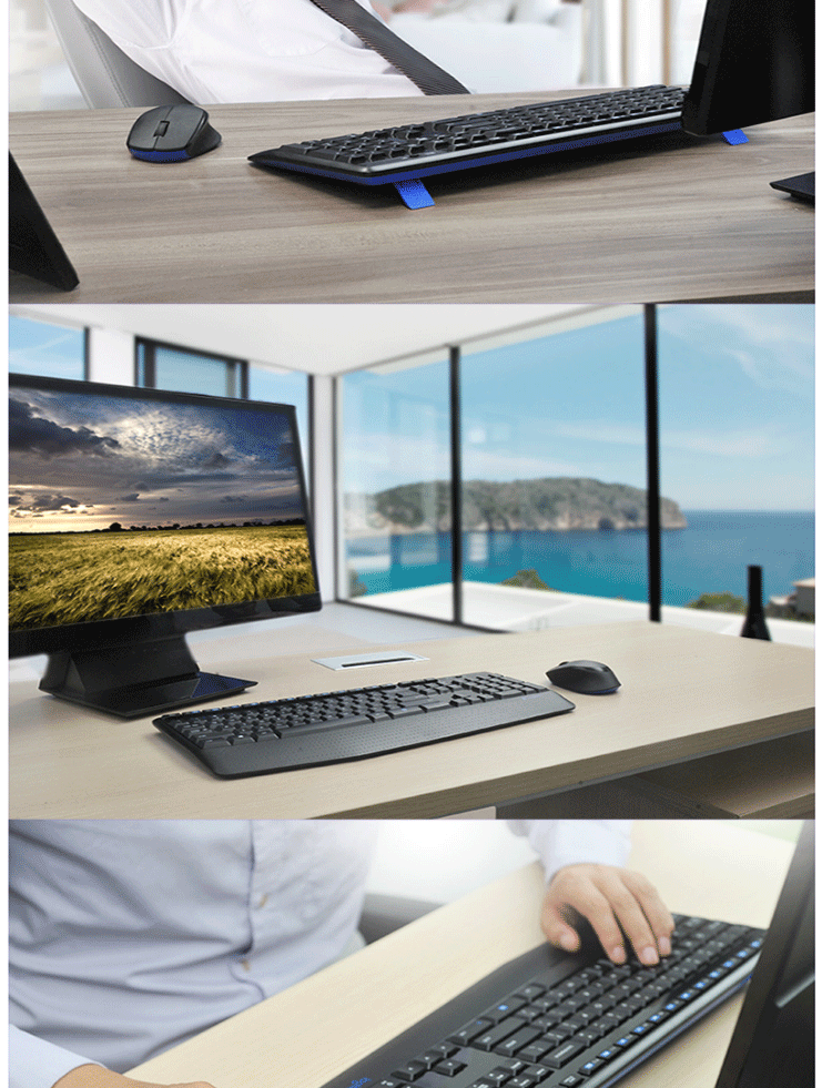 罗技（Logitech）MK345无线键鼠套装 防泼溅 时尚高效 办公游戏键鼠 全尺寸多媒体键鼠套装 MK345