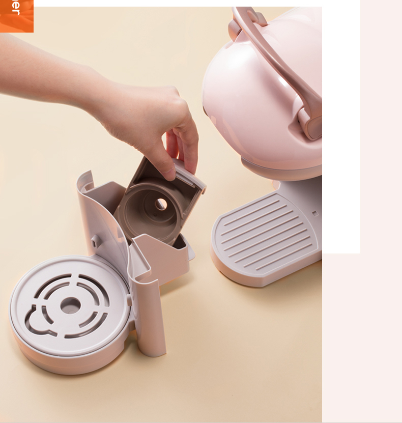 美的（Midea）咖啡机 KFCS101钢琴黑 家用兼容雀巢星巴克咖啡胶囊意式全自动瞬间加热