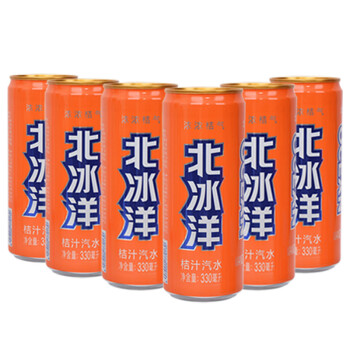 北冰洋 桔汁汽水碳酸饮料330ml*24听/箱