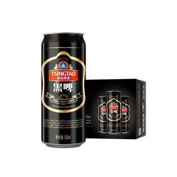 青岛啤酒（TSINGTAO）黑啤12度500ml*12罐啤