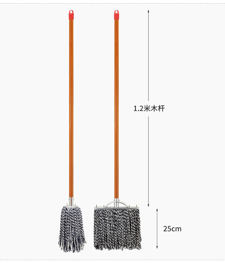 兰诗 PA1078 铁排拖把棉线厚 40cm 10个装
