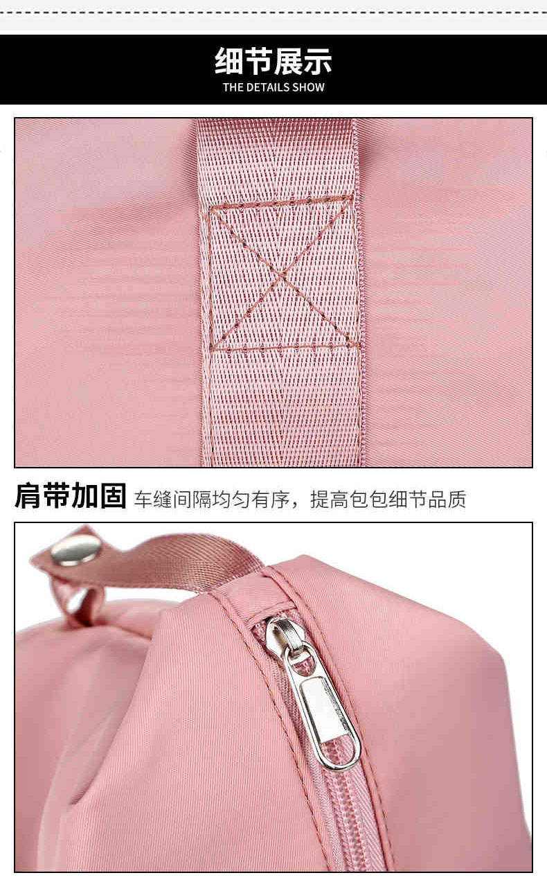 恒源祥 手提包健身训练包干湿分离户外大容量防泼水香芋色